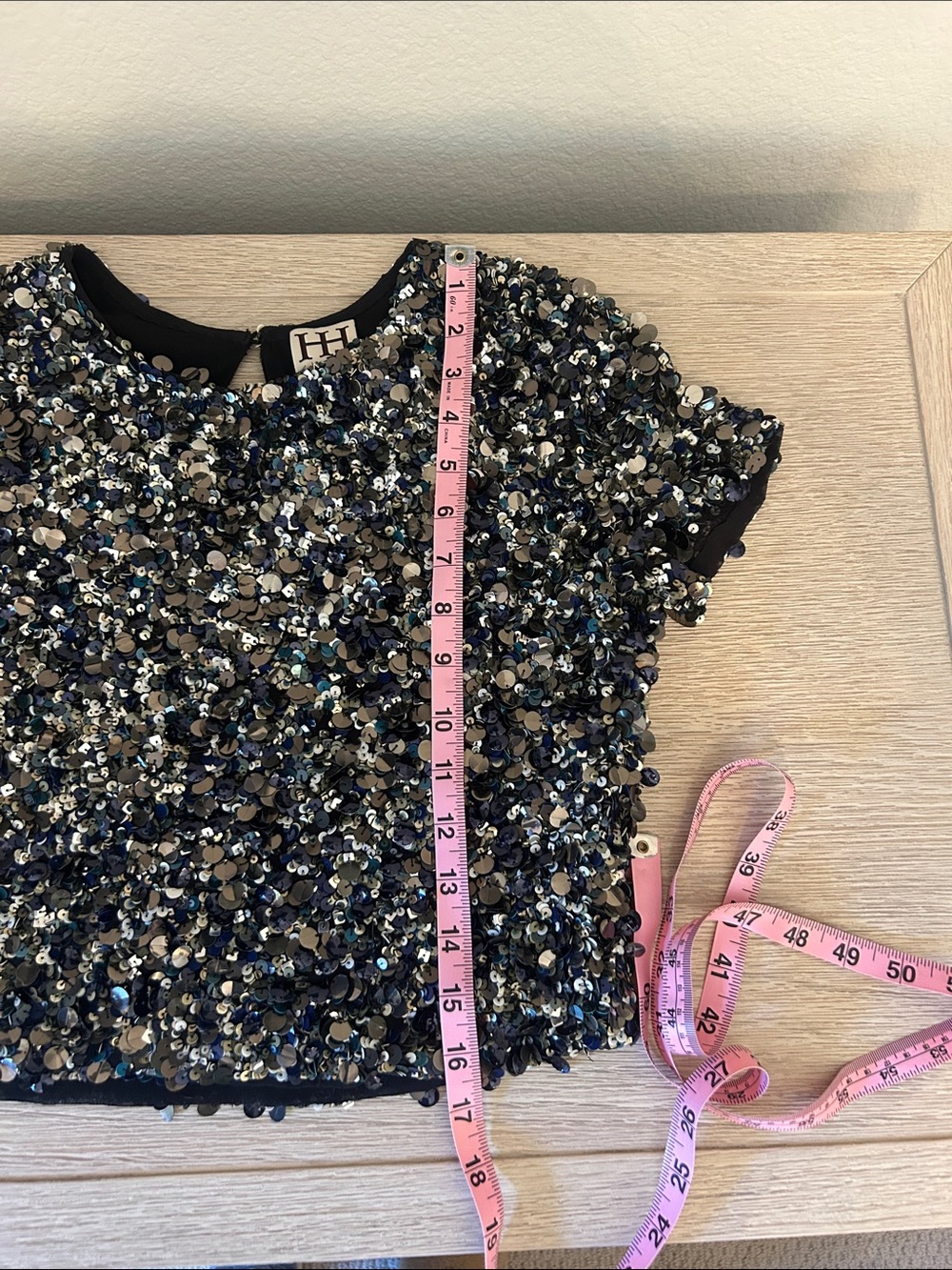 Haute Hippie Sequin Top - Black & Silver - Picture 9 of 11